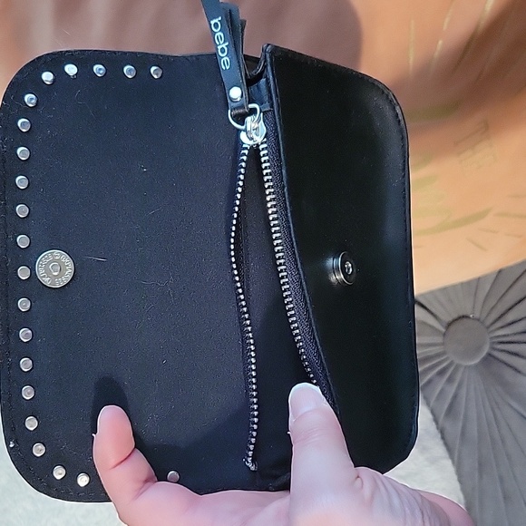 Bebe Black Studded Purse for belt - Picture 2 of 5